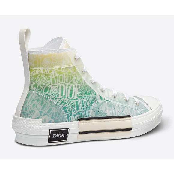 Dior Mens B23 Shawn Stussy Multicolor Logo High Top Lace Up Flat Sneaker 44 11 - Picture 11 of 15
